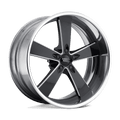 American Racing Vintage Vn472 Burnout 18X8 +0 Black Milled W/ Polish Barrel