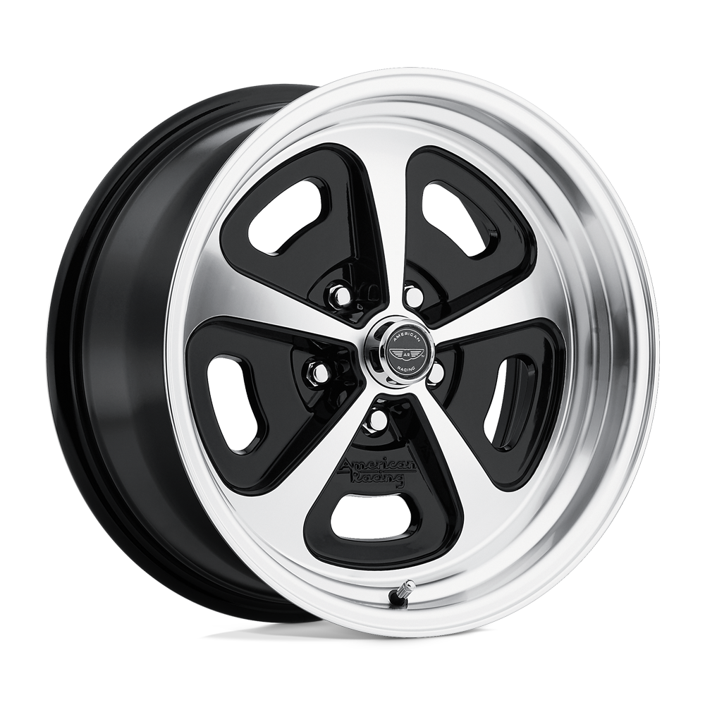 American Racing Vintage Vn501 500 Mono Cast 17X7 +0 Gloss Black Machined