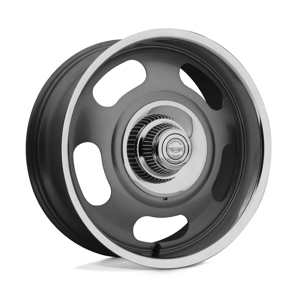 American Racing Vintage Vn506 Rally 17X8 +0 Mag Gray Center W/ Polished Lp