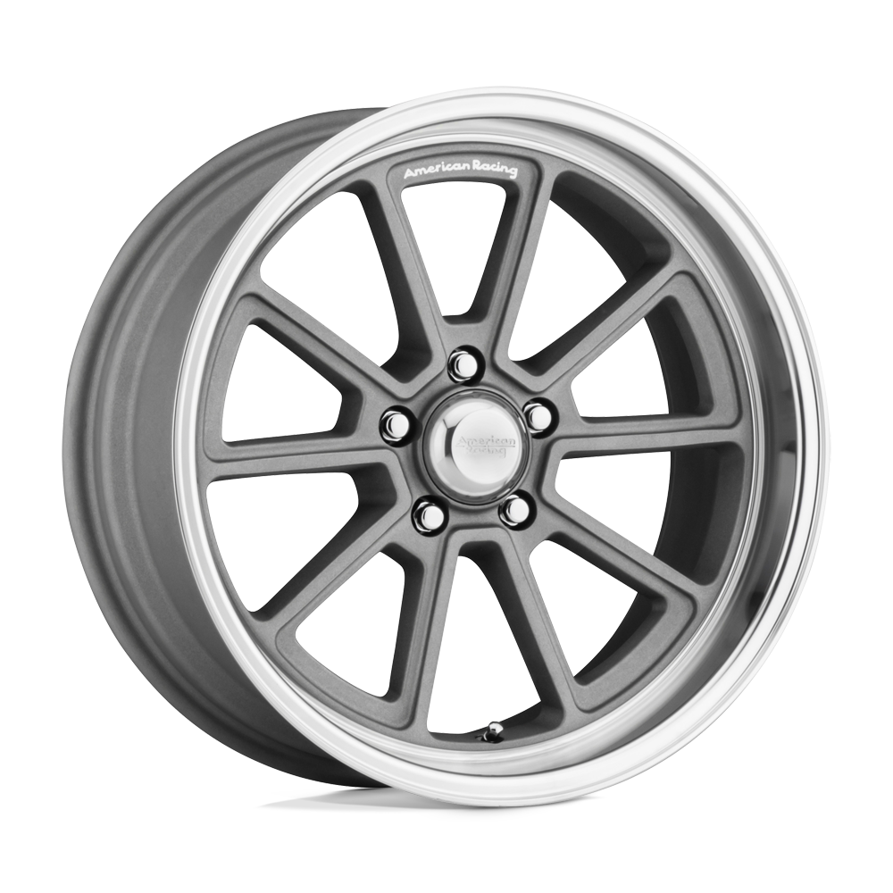 American Racing Vintage Vn510 Draft 18X10 +12 Vintage Silver W/ Diamond Lip