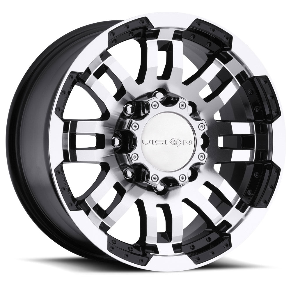 Vision Off-Road Warrior 6 18X8.5 +18 Gloss Black Machined Face