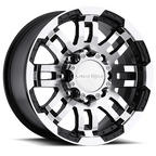 Vision Off-Road Warrior 6 16X8 -6 Gloss Black Machined Face