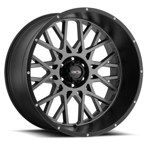 Vision Off-Road 412 20X10 -25 Anthracite with Satin Black Lip
