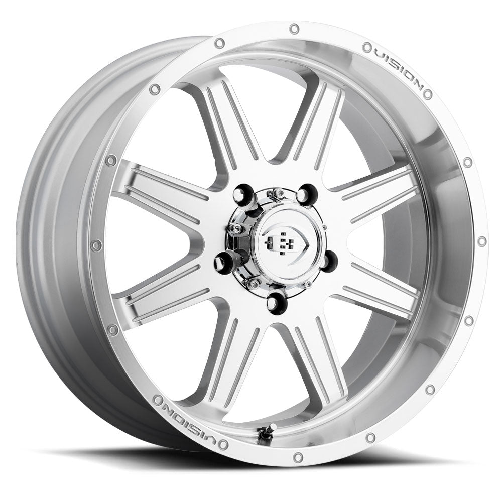 Vision Off-Road rendering 20X9 +12 Silver Machined Face