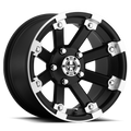 Vision ATV 393 14X8 -10.2 Matte Black Machined Lip