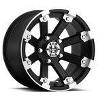 Vision ATV 393 14X8 -10.2 Matte Black Machined Lip