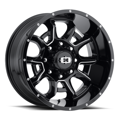 Vision Off-Road 415 20X10 -25 Gloss Black Milled Spoke