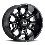 Vision Off-Road 415 20X9 +12 Gloss Black Milled Spoke