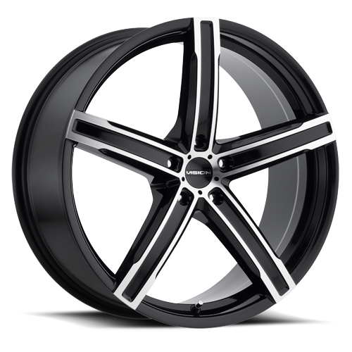 Vision 469 17X7 +38 Gloss Black Machined Face