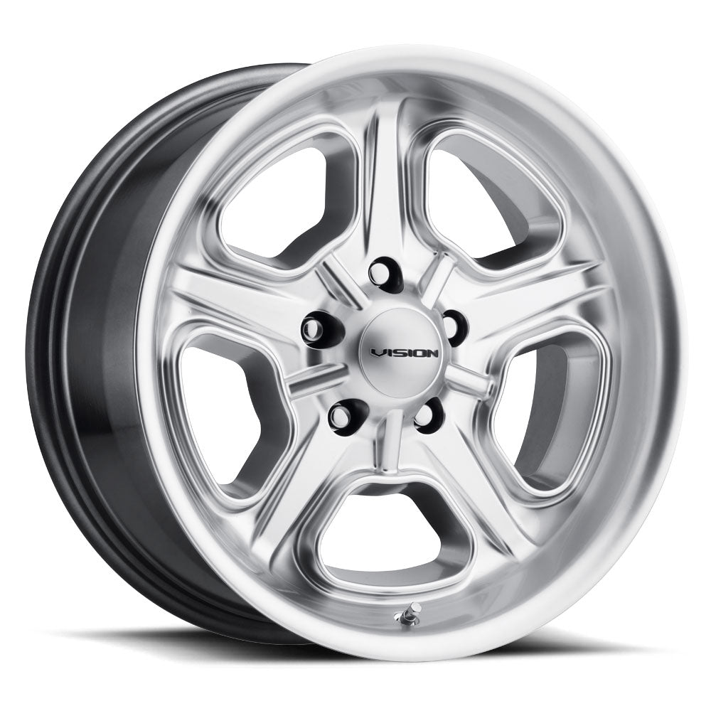 Vision American Muscle 147 15X8 +0 Hyper Silver