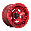 Fuel 1Pc D117 Warp Beadlock 17X9 -15 Candy Red