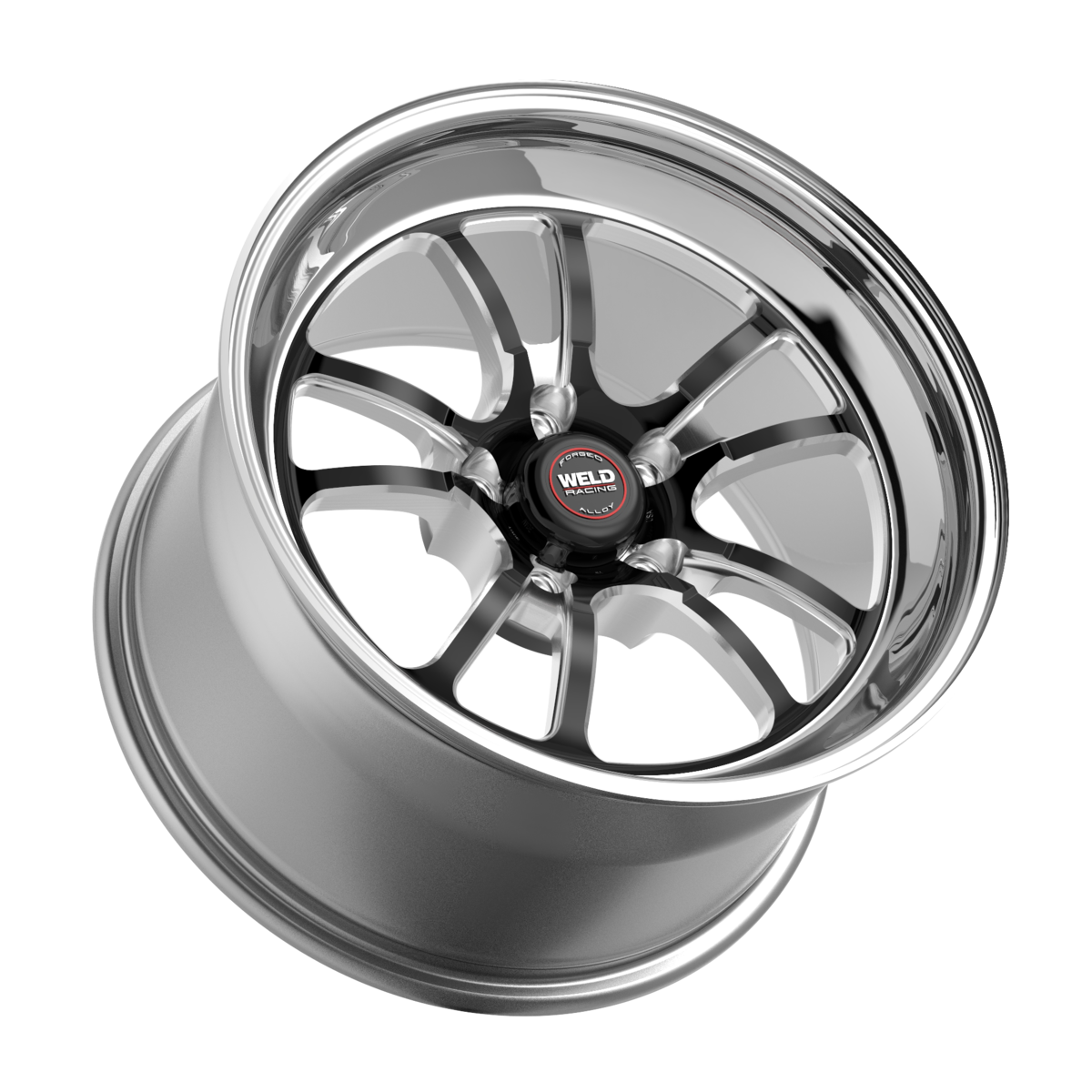 WELD Racing S70 17X7 +33 Black Center - Polished Shell