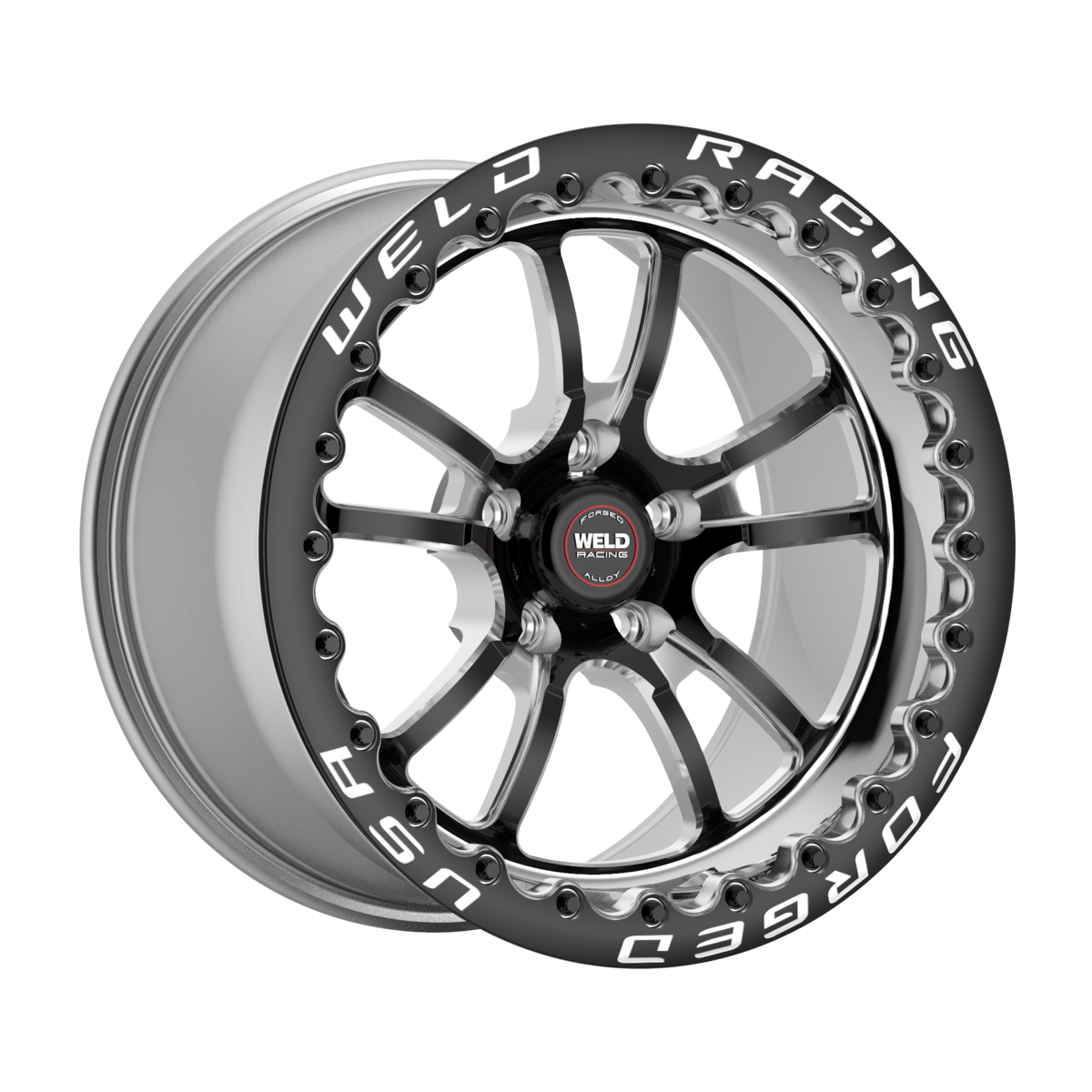 WELD Racing S70 Beadlock 17X11 -5 Black Center - Polished Shell