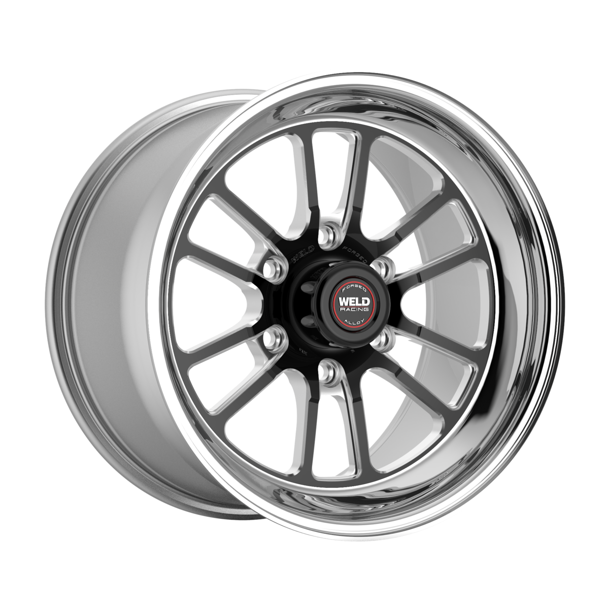 WELD Racing S70 Hd 20X10 +36 Black Center - Polished Shell