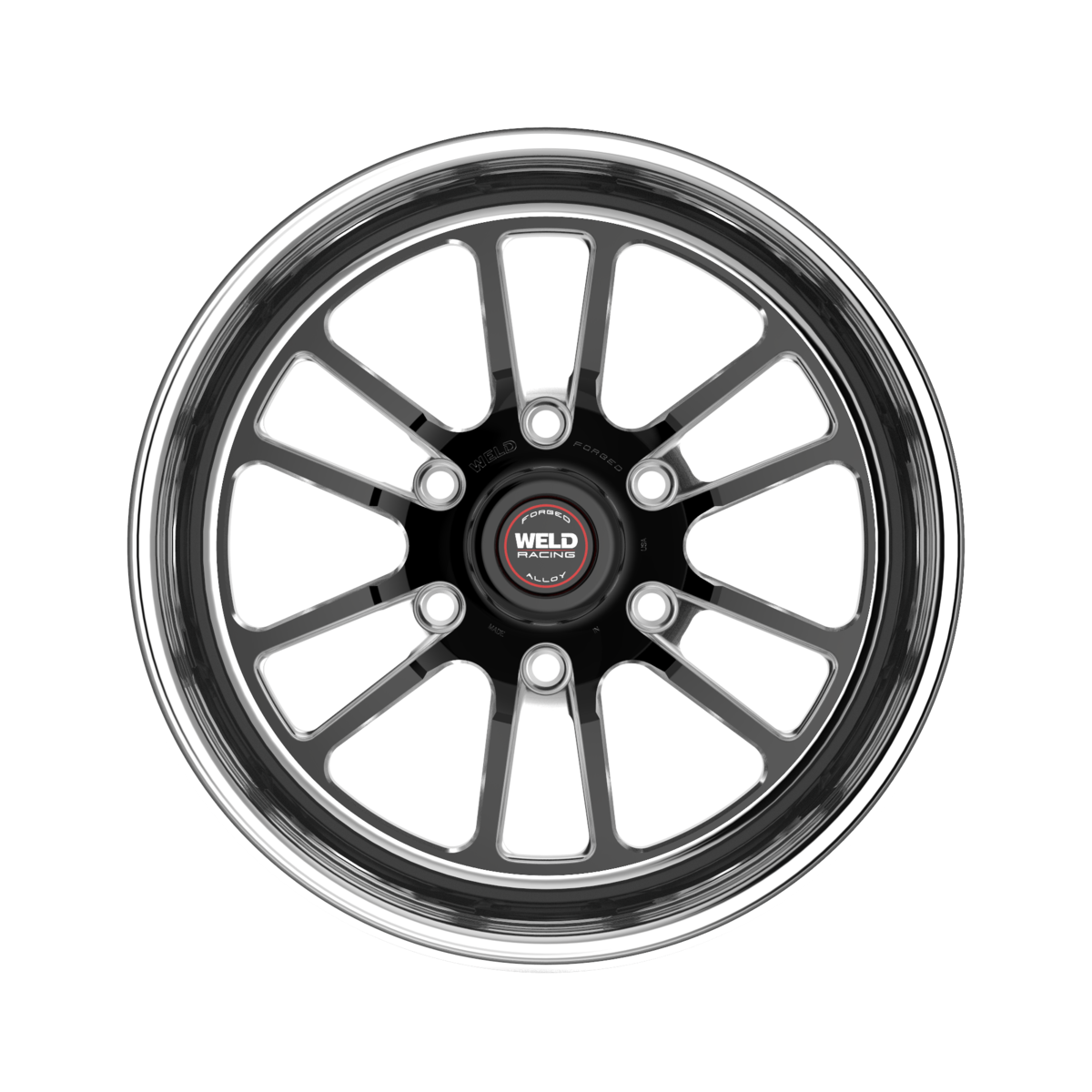 WELD Racing S70 Hd 20X10 +36 Black Center - Polished Shell