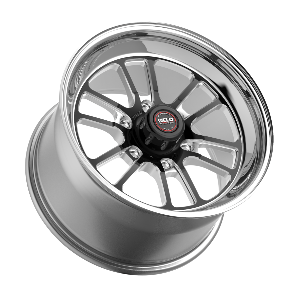 WELD Racing S70 Hd 20X10 +36 Black Center - Polished Shell