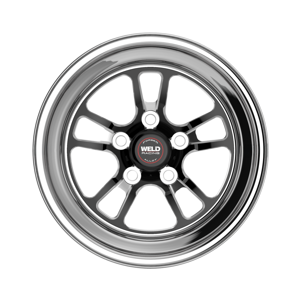 WELD Racing S70 15X7 +13 Black Center - Polished Shell