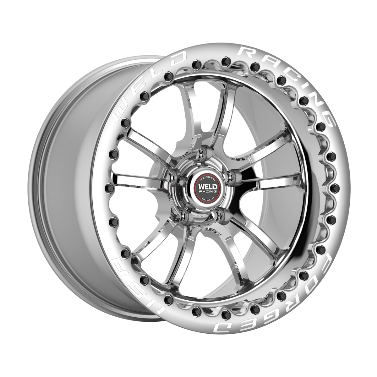 WELD Racing S70 Beadlock 17X11 -5 Polished Center - Polished Shell