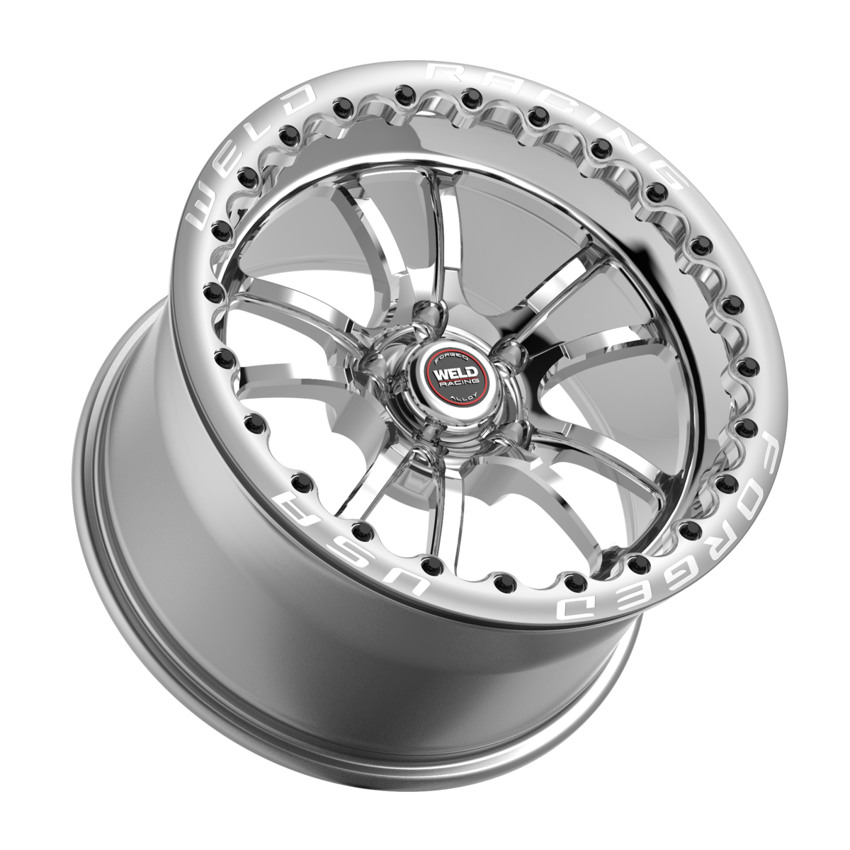 WELD Racing S70 Beadlock 17X10 +43 Polished Center - Polished Shell