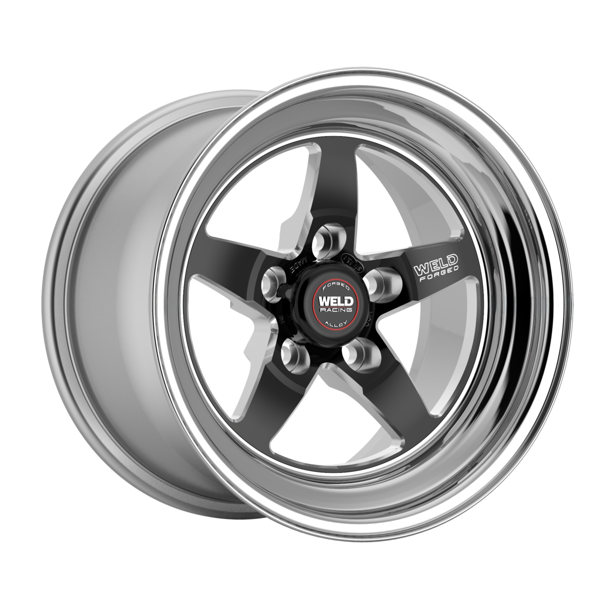 WELD Racing S71 15X4 -25 Black Center - Polished Shell