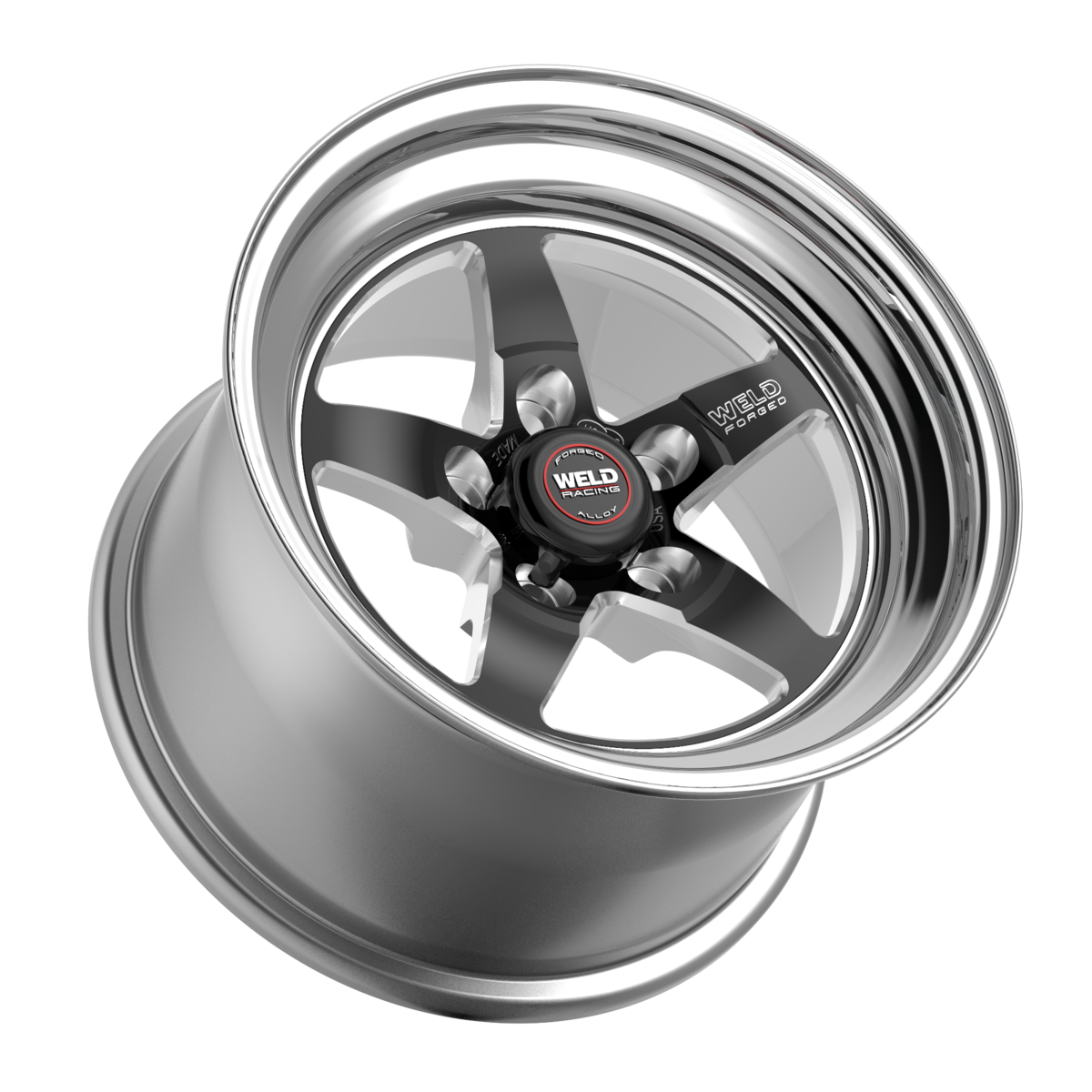 WELD Racing S71 15X7 -17 Black Center - Polished Shell