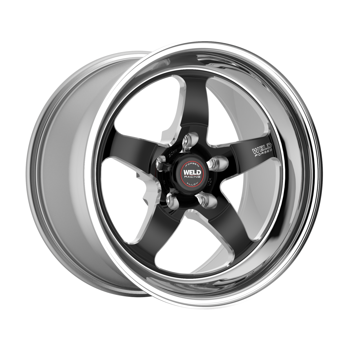 WELD Racing S71 18X10 -8 Black Center - Polished Shell