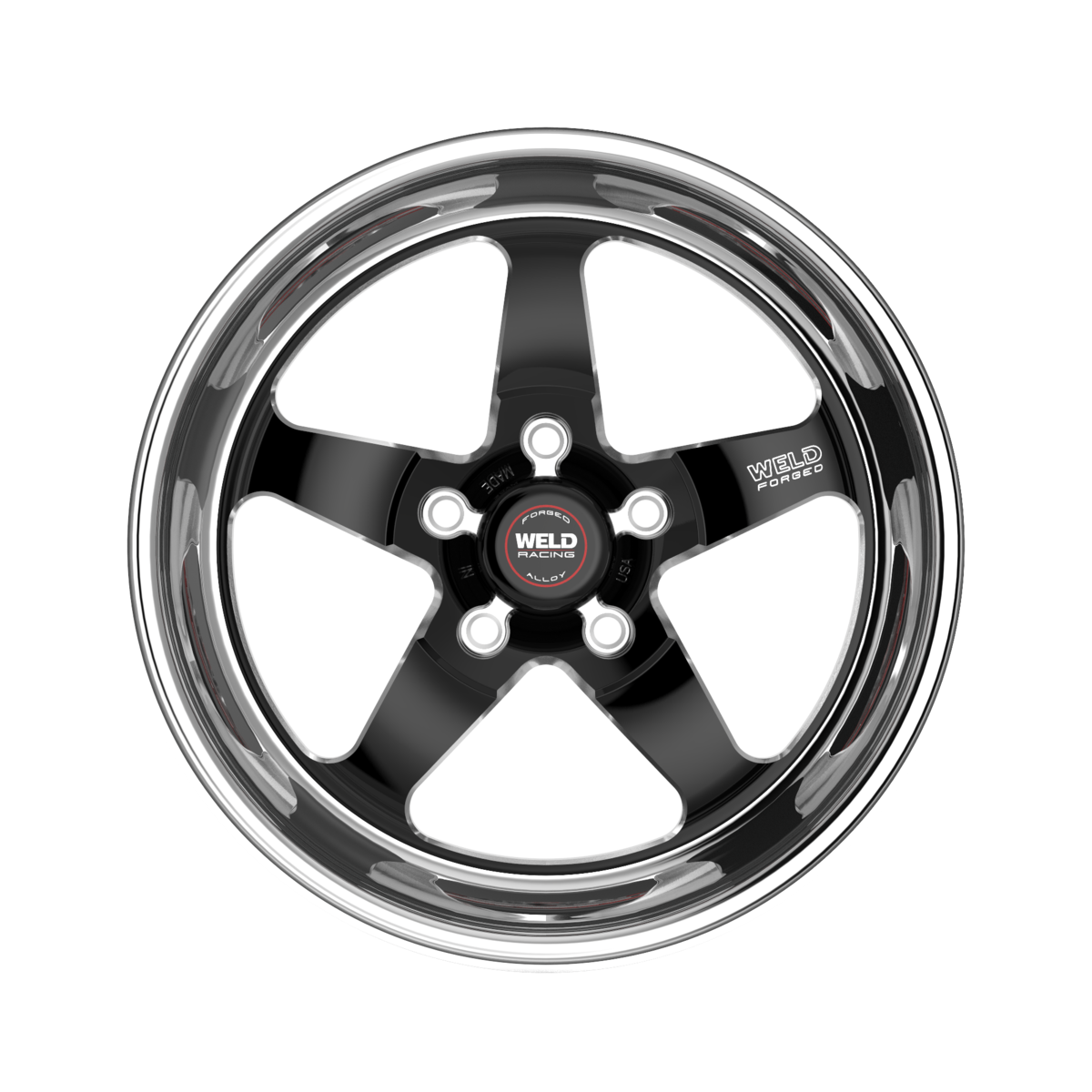 WELD Racing S71 17X8 +6 Black Center - Polished Shell