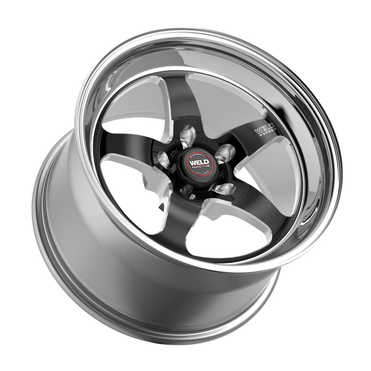 WELD Racing S71 18X5 +5 Black Center - Polished Shell