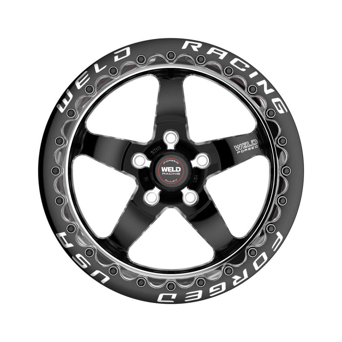 WELD Racing S71 Beadlock 17X10 +46 Black Center - Polished Shell