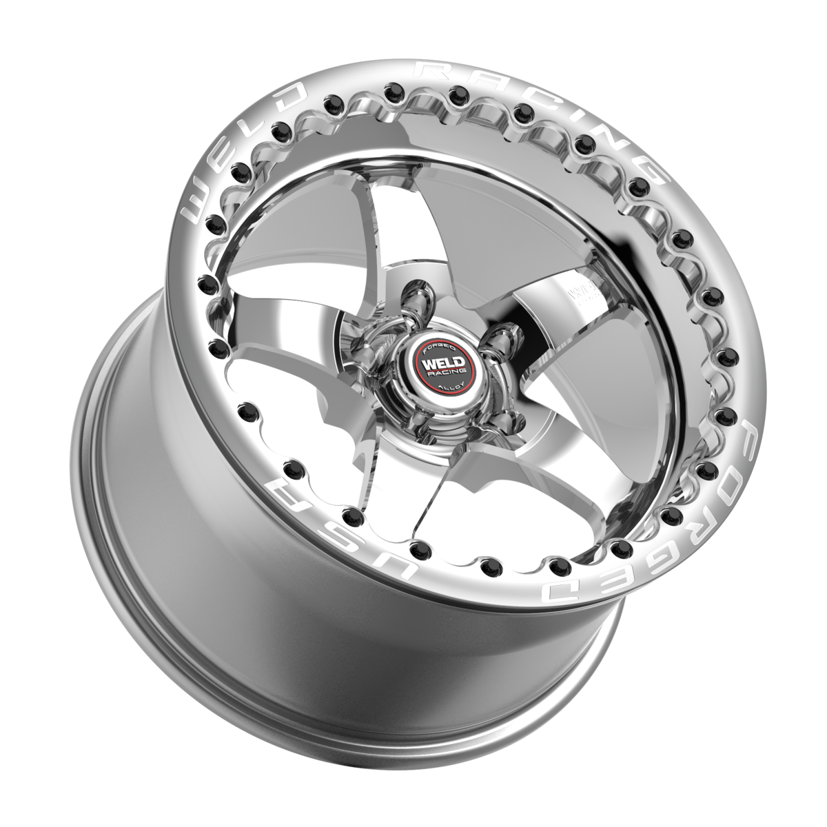 WELD Racing S71 Beadlock 17X10.5 +50 Polished Center - Polished Shell