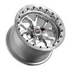 WELD Racing S76 Beadlock 15X10 +25 Polished Center - Polished Shell