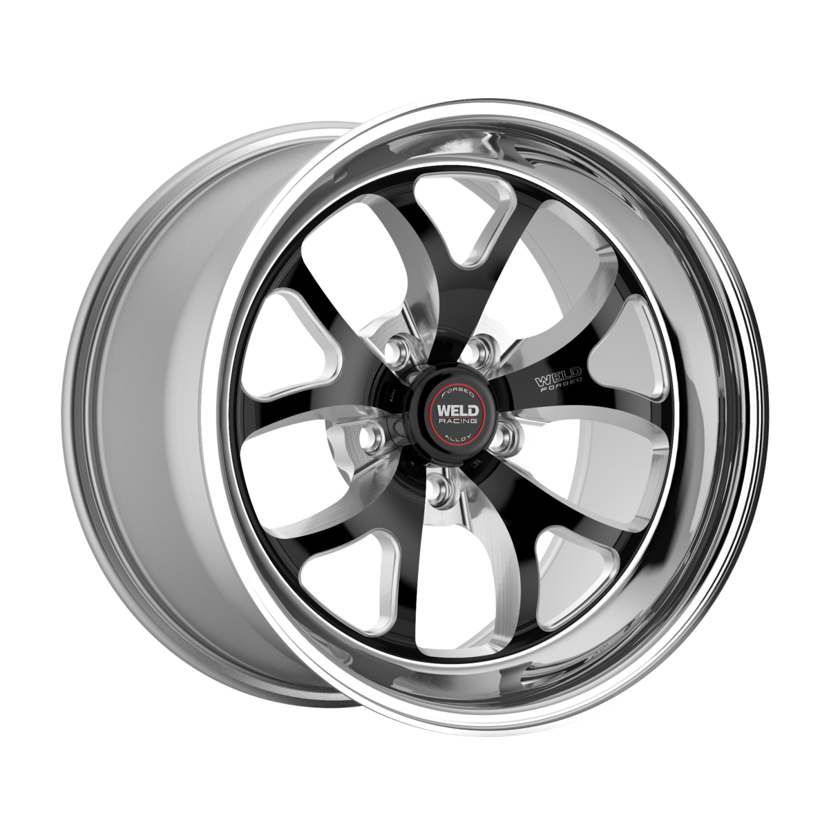 WELD Racing S76 17X4.5 -14 Black Center - Polished Shell