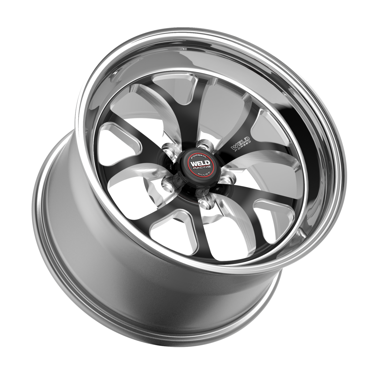 WELD Racing S76 17X11 + Black Center - Polished Shell