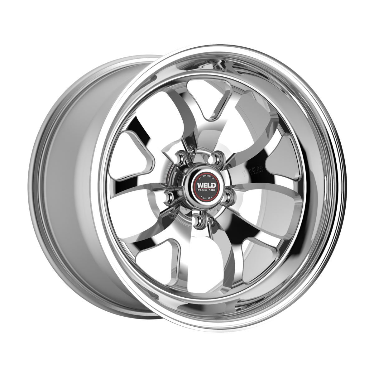 WELD Racing S76 17X5 +8 Polished Center - Polished Shell