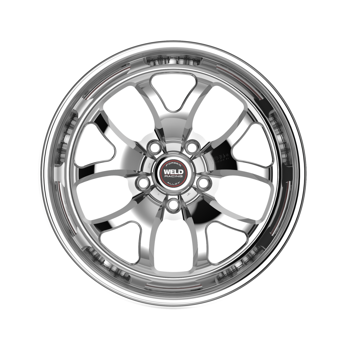 WELD Racing S76 18X7 +3 Polished Center - Polished Shell