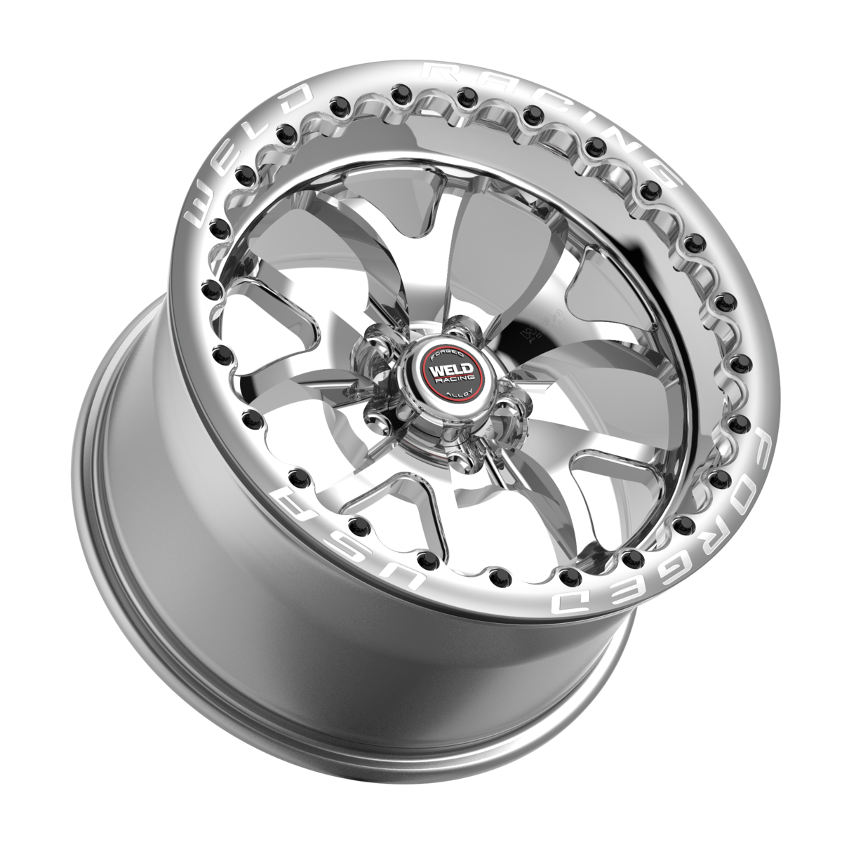 WELD Racing S76 Beadlock 17X10.5 +50 Polished Center - Polished Shell