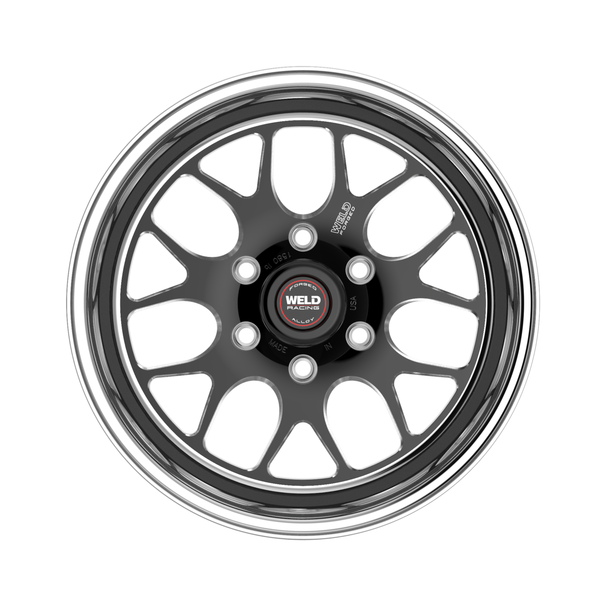WELD Racing S77 Hd 17X10 +36 Black Center - Polished Shell