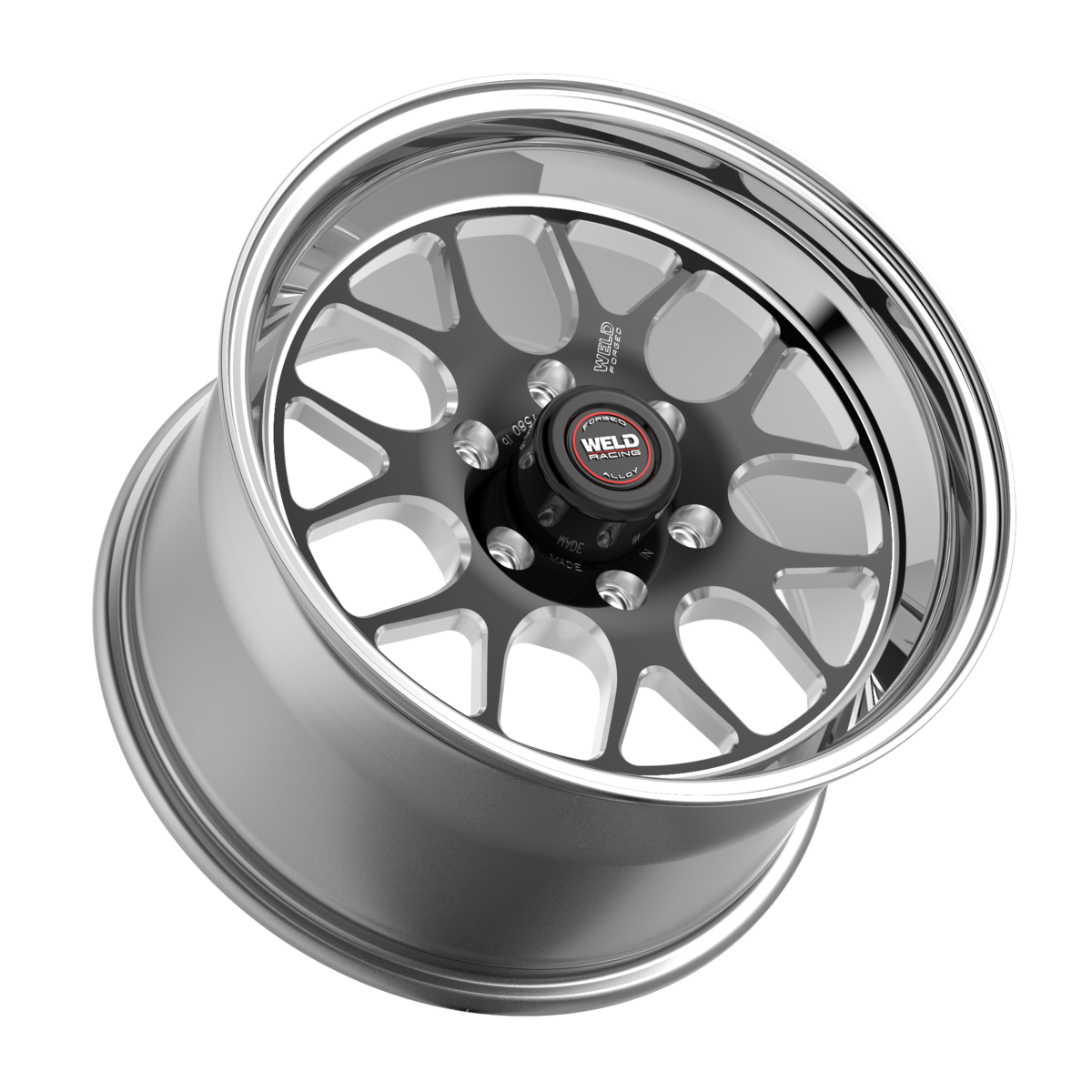 WELD Racing S77 Hd 20X10 -38 Black Center - Polished Shell