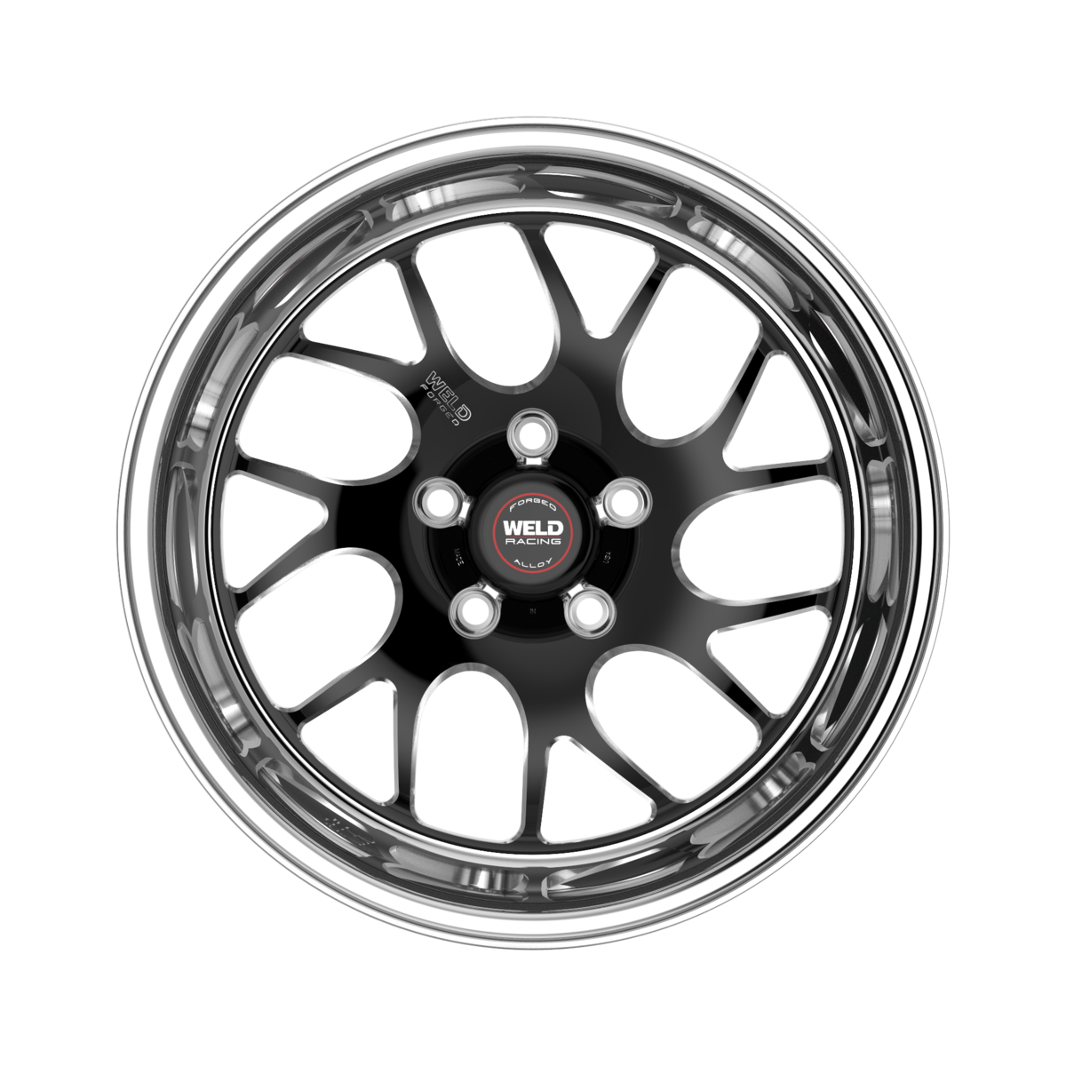 WELD Racing S78 15X10 +21 Black Center - Polished Shell (Right)