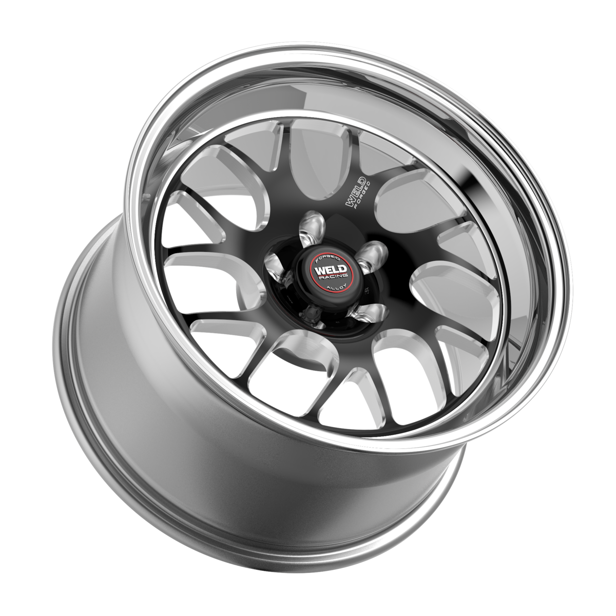WELD Racing S78 15X10 +21 Black Center - Polished Shell (Left)