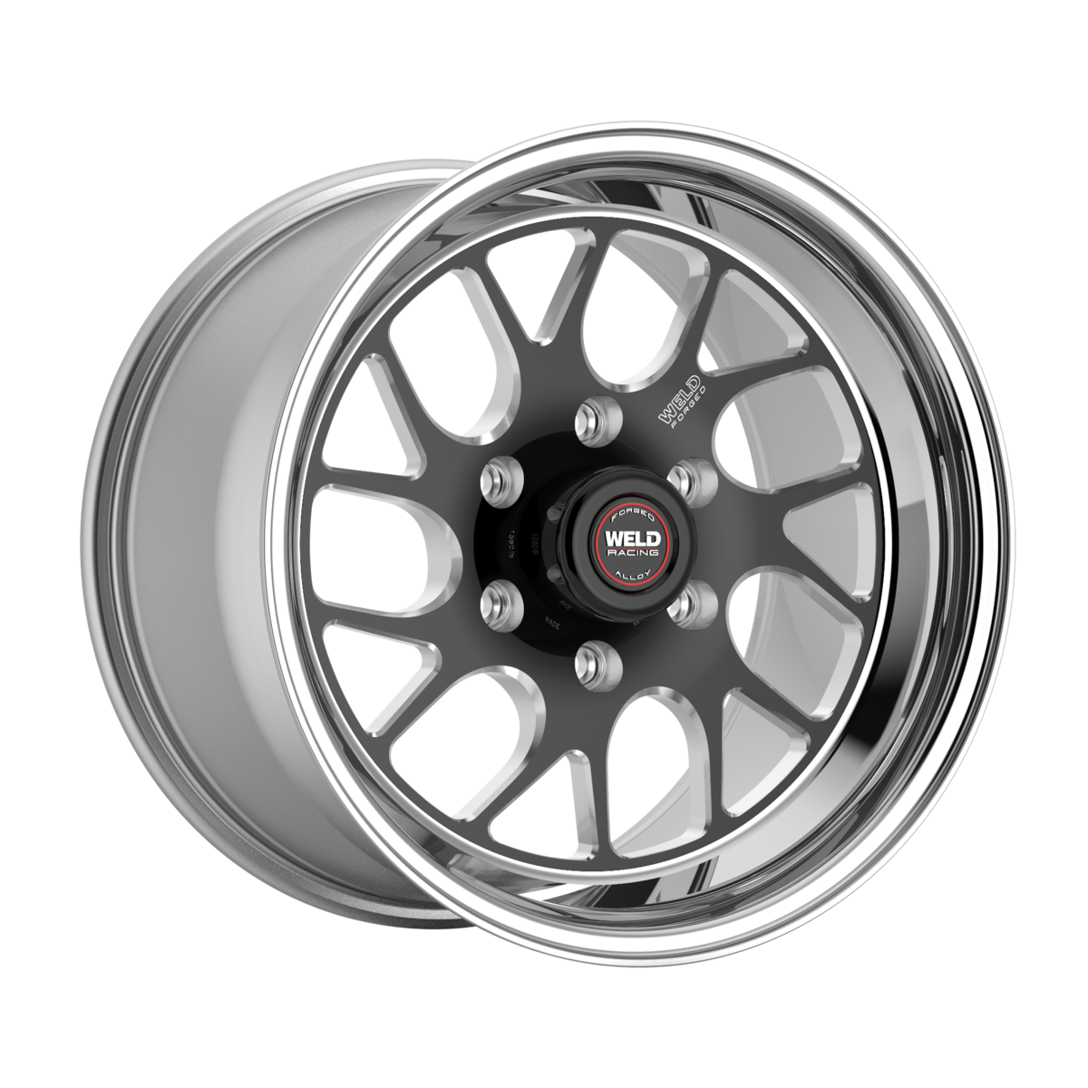 WELD Racing S78 Hd 20X10 +36 Black Center - Polished Shell (Left)