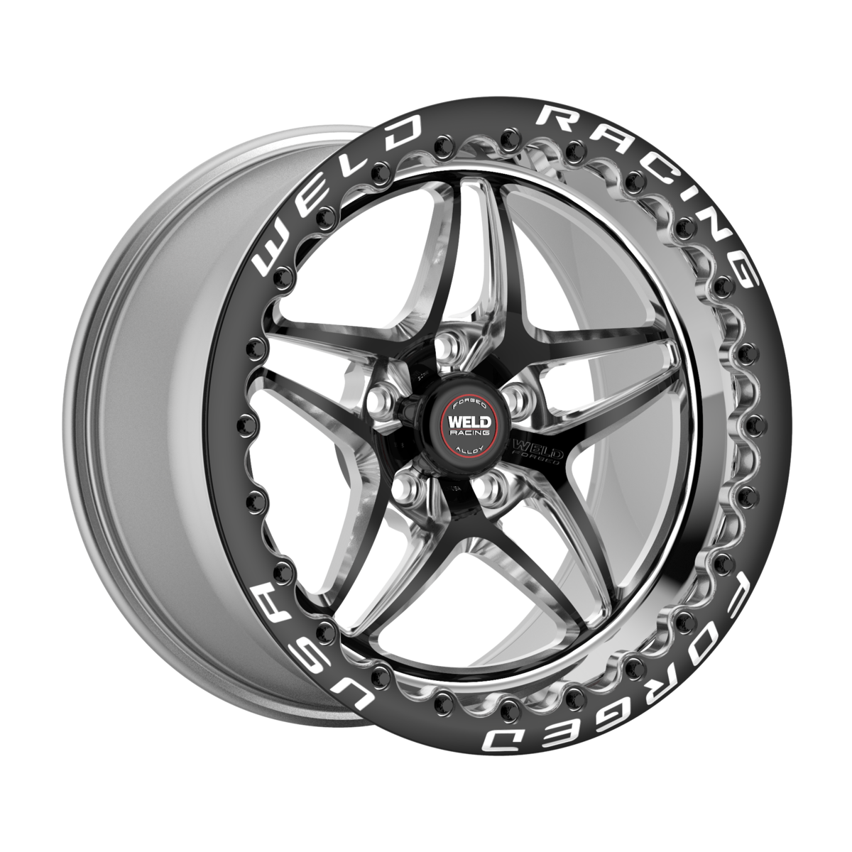WELD Racing S81 Beadlock 17X10.5 +39 Black Center - Polished Shell