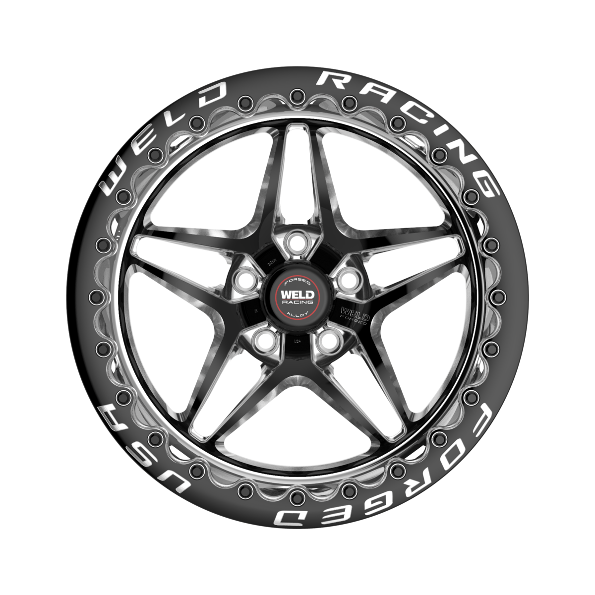 WELD Racing S81 Beadlock 17X10 +43 Black Center - Polished Shell