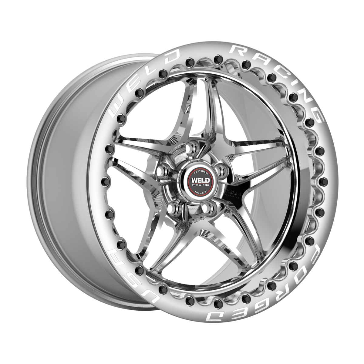 WELD Racing S81 Beadlock 17X10 +64 Polished Center - Polished Shell