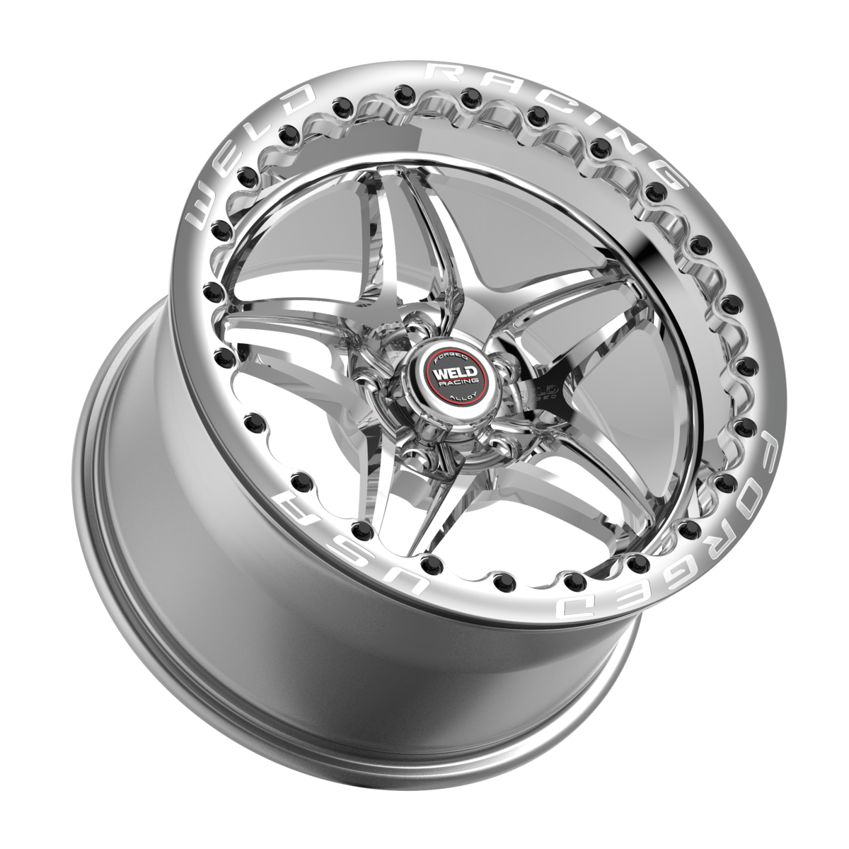 WELD Racing S81 Beadlock 17X10.5 +65 Polished Center - Polished Shell
