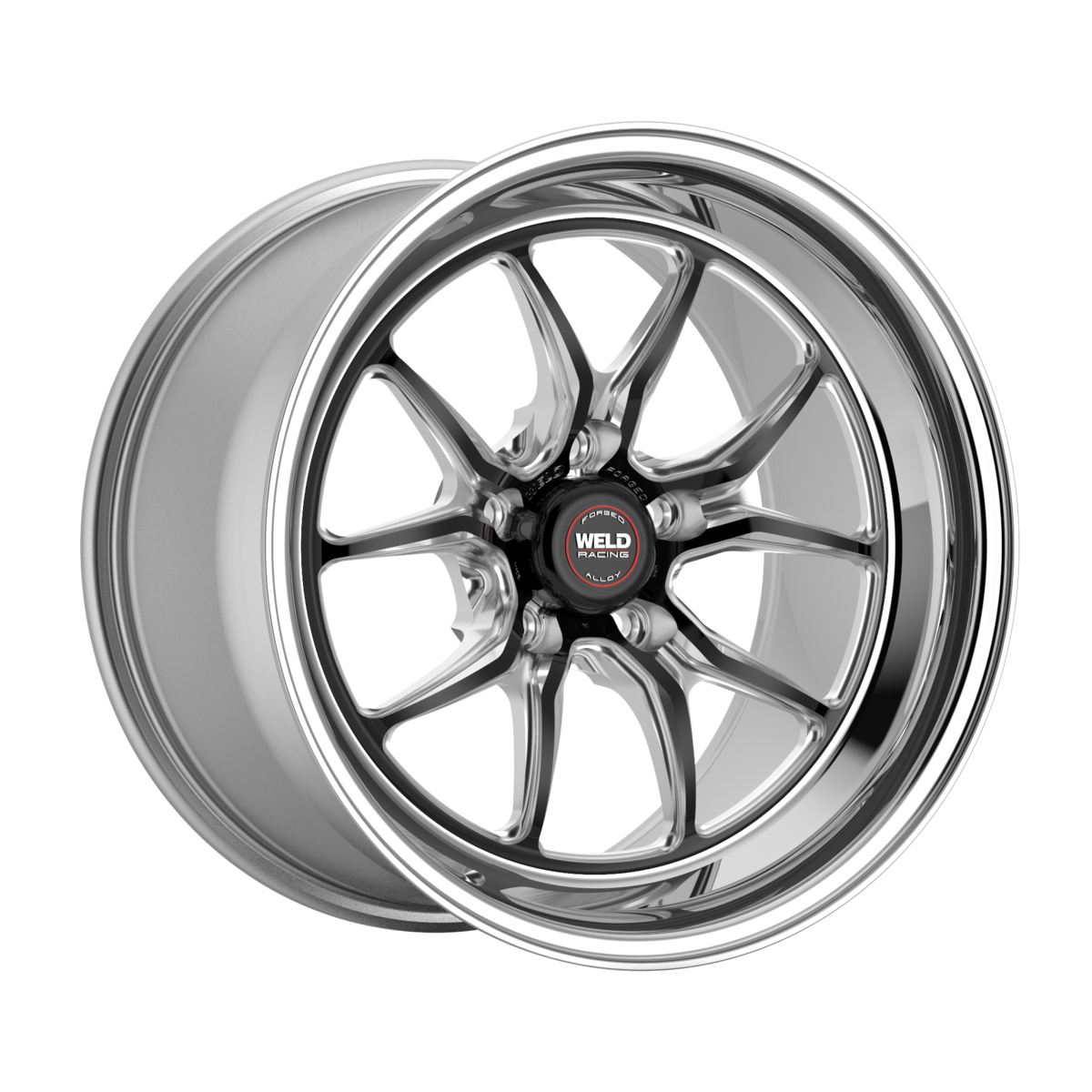 WELD Racing S85 18X10 +15 Black Center - Polished Shell