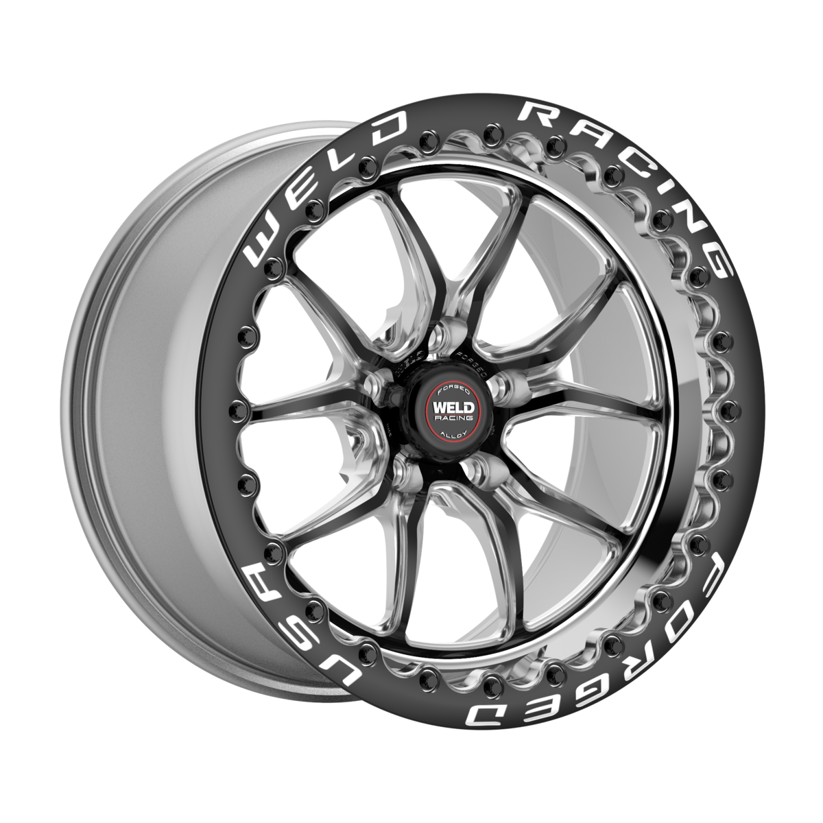 WELD Racing S85 Beadlock 17X11 -5 Black Center - Polished Shell