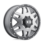 Xd Xd130 Machete Dually 17X6.5 -140 Matte Gray W/ Black Ring