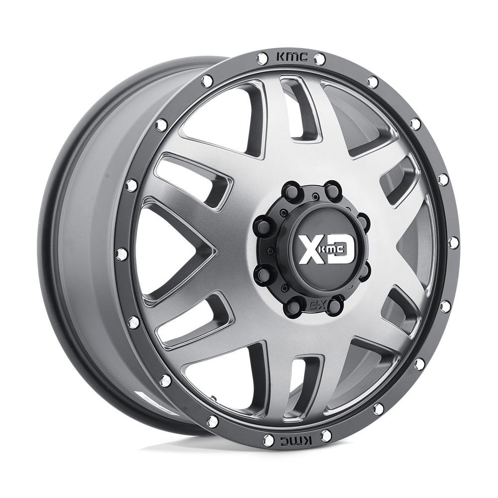 Xd Xd130 Machete Dually 20X7.5 -152 Matte Gray W/ Black Ring
