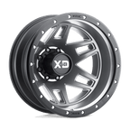 Xd Xd130 Machete Dually 20X7.5 +142 Matte Gray W/ Black Ring